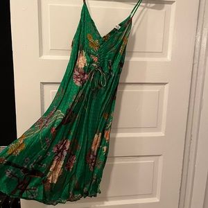 Zara floral satin minidress with adjustable straps